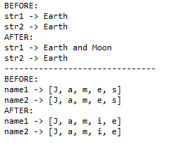 Output of StringImmutabilityDemo