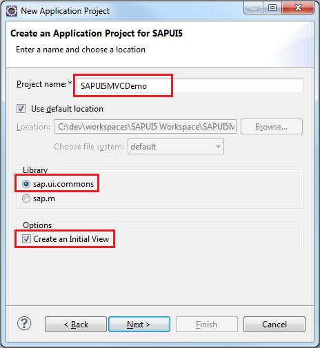 Create an Application Project for SAPUI5