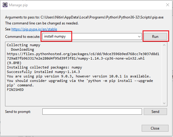 How to install a Python package in Eclipse